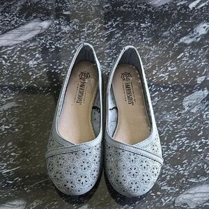BRAND NEW HARBORSIDES MEMORY FOAM FLORAL SLIP ON FLATS R3